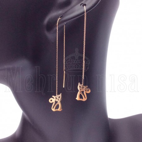 14 Karat Gold Motif Earrings