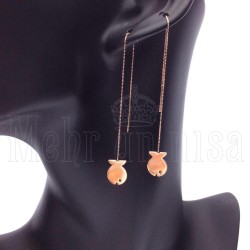 14 Karat Gold Motif Earrings