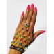 South African Multicolor Zulu Beaded Ring Bracelet