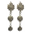 Kashmiri Sterling Silver Triple Chinar Earrings