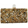 Black Rectangular Box Clutch Evening Bag