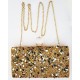 Golden Rectangular Box Clutch Evening Bag