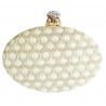 Oval Box Clutch Evening Bag