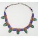Afghani Antique Turquoise Coral Lapis Lazuli Necklace For Girls