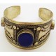 Afghani Oxidized Lapiz Lazuli Adjustable Open Cuff Bracelet