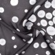 Mehrunnisa 100% Pure Silk Black & White Polka Dots Long Stole / Scarf (GAR2087)