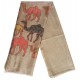 Mehrunnisa Camel Design Pure Wool Cashmere Stole Wrap - Unisex (GAR1922)