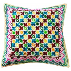 Mehrunnisa Exclusive Kashmiri Hand Embroidered Cushion Cover (HOM1574)