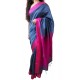 Handloom High Quality BAHA SAREES With Blouse Piece From Kolkata (Grey & Magenta)