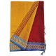 Handloom High Quality BAHA SAREES With Blouse Piece From Kolkata (Golden & Orange)