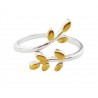 Mehrunnisa “Leaves” 92.5 Sterling Silver Adjustable Ring For Girls / Women (JWL2312)