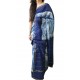 Mehrunnisa BAGRU MAHESHWARI Indigo Batik Cotton Silk Saree With Blouse Piece From Jaipur (GAR2412)