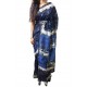 Mehrunnisa BAGRU MAHESHWARI Indigo BlackCotton Silk Saree With Blouse Piece From Jaipur (GAR2413)
