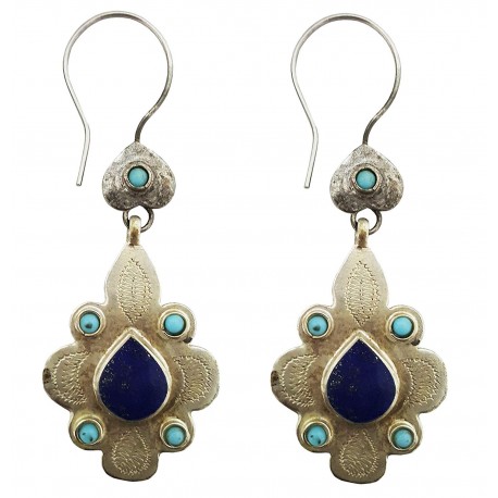 Mehrunnisa Afghani Lapiz Lazuli Earrings For Girls (JWL1614)