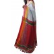 Mehrunnisa Handloom High Quality Cotton Silk SAREES With Blouse Piece From West Bengal (Grey & Maroon)