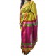 Mehrunnisa Handloom High Quality Cotton Silk SAREES With Blouse Piece From West Bengal (Golden & Magenta)