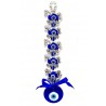 Mehrunnisa Turkish Evil Eye 5 Horse Good Luck Charm Hanging in Glass (MEH615)