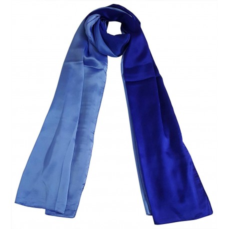 Mehrunnisa 100% Pure Silk Double Shaded Scarf/Neck Wrap – Unisex (GAR2470)