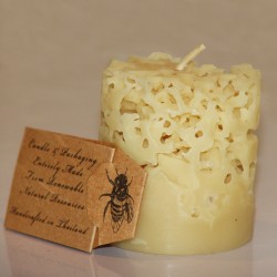 Beeswax coral candle small