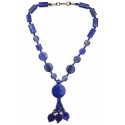 Mehrunnisa Afghani Tribal Real Lapiz Lazuli Pendant Necklace For Girls (JWL1928)