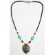 Mehrunnisa Afghani Ethinic Turquoise Pearls Pendant Necklace For Girls / Women (JWL1238)