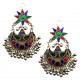 Mehrunnisa Traditional Afghani Earrings with Colored Glass For Girls (JWL1580)