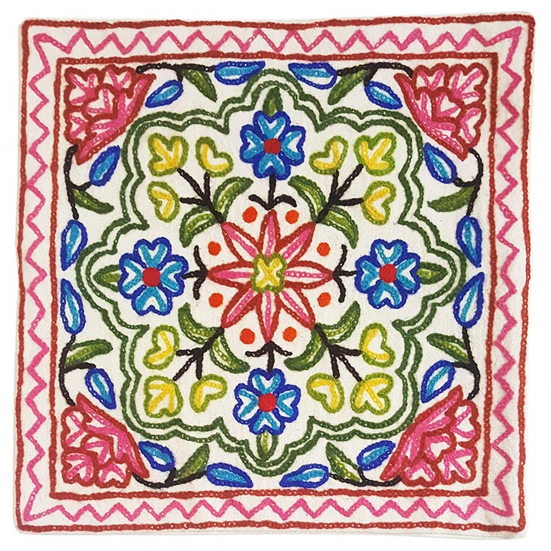Mehrunnisa (16X16) Exclusive Kashmiri Hand Embroidered Cushion Cover ...
