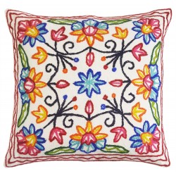 Mehrunnisa (16X16) Exclusive Kashmiri Hand Embroidered Cushion Cover (HOM2580)