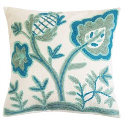 Mehrunnisa (16"X16") Exclusive Kashmiri Hand Embroidered Cushion Cover (HOM2577)