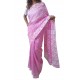Mehrunnisa Dhakai Jamdani Cotton Silk SAREE With Zari From West Bengal (GAR2773, Pink)