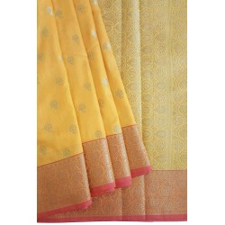 Mehrunnisa Assam Silk Butti SAREE With Copper Zari (Yellow, GAR2817)