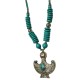 Afghani Tribal Turquoise Silver Pendant Necklace
