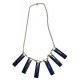Afghani Contemporary Lapis Lazuli Silver Necklace