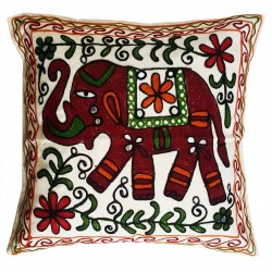 Mehrunnisa Exclusive Rajasthani Multi-Colour Thread Work Cushion Cover (HOM2019)