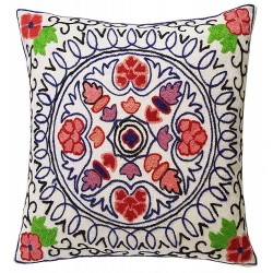 Mehrunnisa Exclusive Kashmiri Hand Embroidered Cushion Cover (HOM2105)
